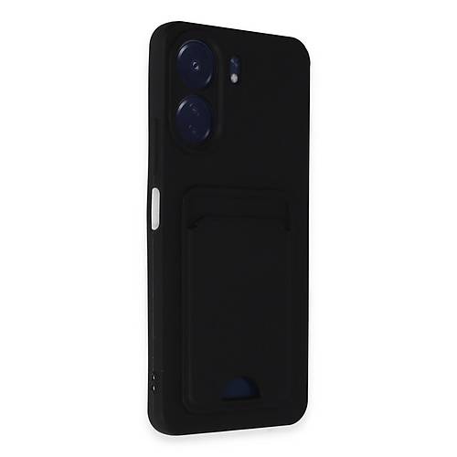 Redmi 13C K�l�f Kelvin Kartvizitli Silikon - Siyah