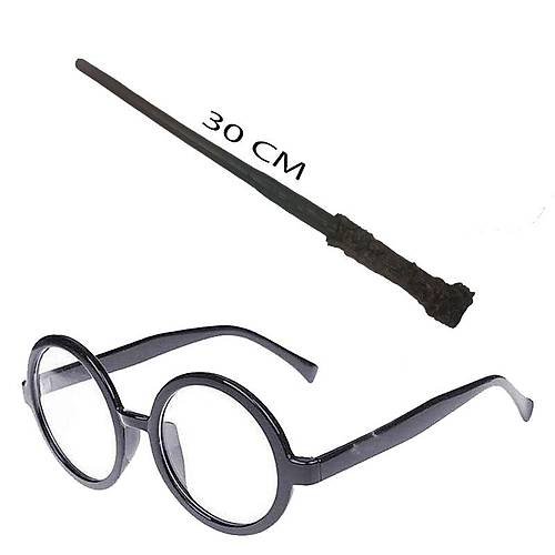 Harry Potter Asas� 30 cm ve Siyah �er�eveli Harry Potter G�zl��� Seti
