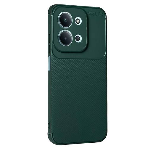 Redmi 15C 5G Auto Focus Karbon Kapak - Koyu Ye�il