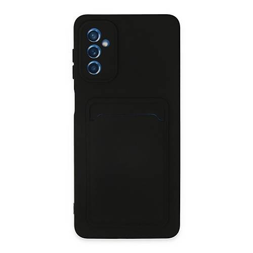 Galaxy M52 5G K�l�f Kelvin Kartvizitli Silikon - Siyah
