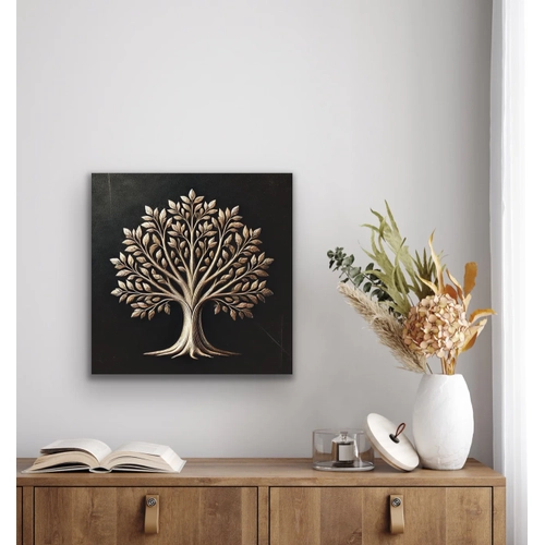 Bronz A�a� Kanvas Tablo 60x60cm
