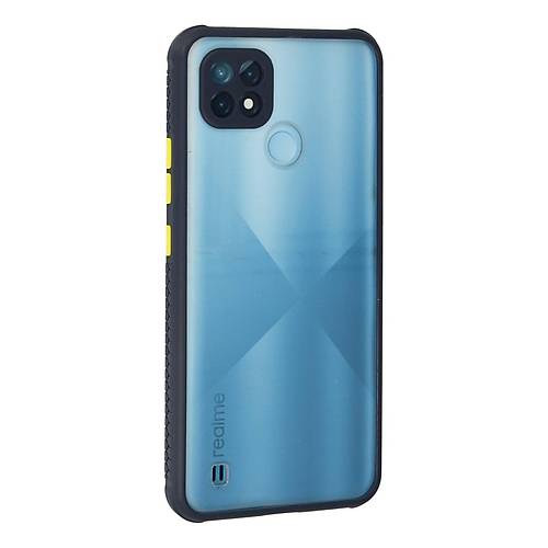 Realme C21 K�l�f Miami �effaf Silikon - Lacivert