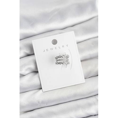 G�m�� Renk Zirkon Ta�l� Pirin� K�k�rdak Earcuff K�pe