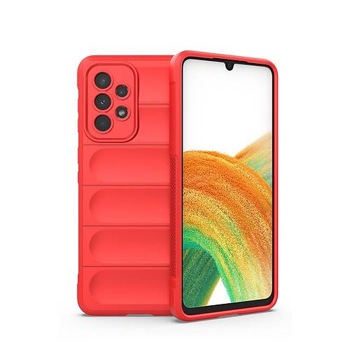 Galaxy A33 5G K�l�f Optimum Silikon - K�rm�z�