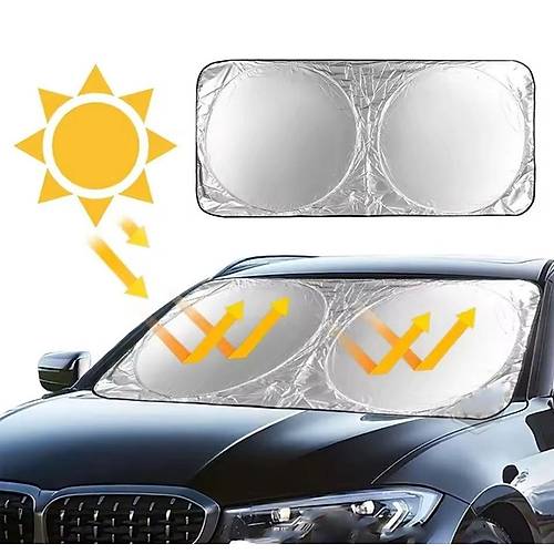 Oto Katlanabilir Metalize Branda �n Arka Cam G�ne�li�i UV Koruma Is� Ge�irmez 150x70 cm