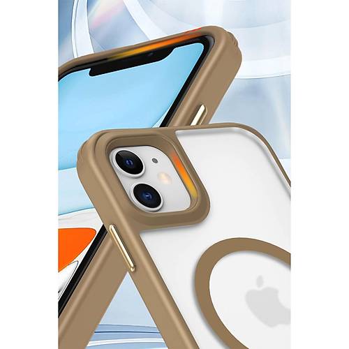 iPhone 11 K�l�f Enka Magsafe Silikon K�l�f - Siyah