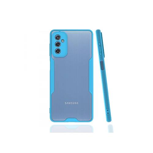 Galaxy M52 5G K�l�f Platin Silikon - Mavi