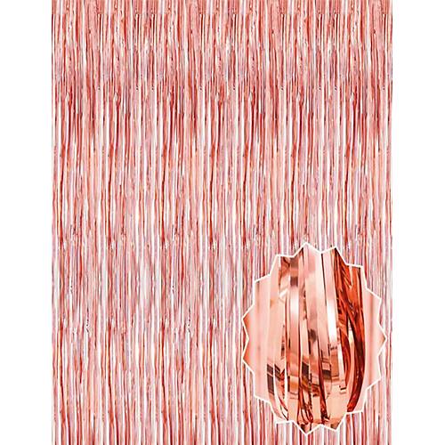 Rose Gold P�sk�ll� Kap� Perdesi - Parti, Bekarl��a Veda, Do�um G�n� 1x2 m