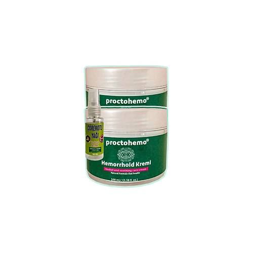 Proctohemo Rahatlat�c� Masaj Bak�m Kremi 2x100 ml+30 ml ��rek Otu  Ya� ile