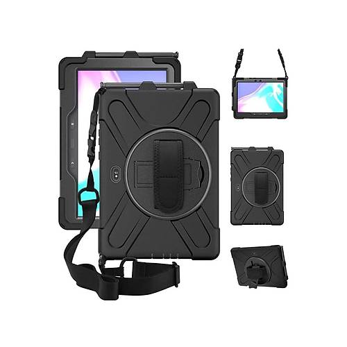 Galaxy T638 Tab Active 4 Pro K�l�f Amazing Tablet Kapak - Siyah