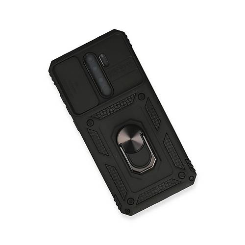 Redmi Note 8 Pro K�l�f Pars Lens Y�z�kl� Silikon - Siyah