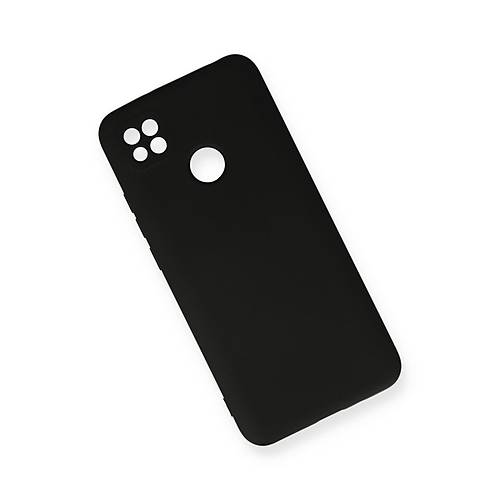 Redmi 9C K�l�f Nano i�i Kadife Silikon - Siyah