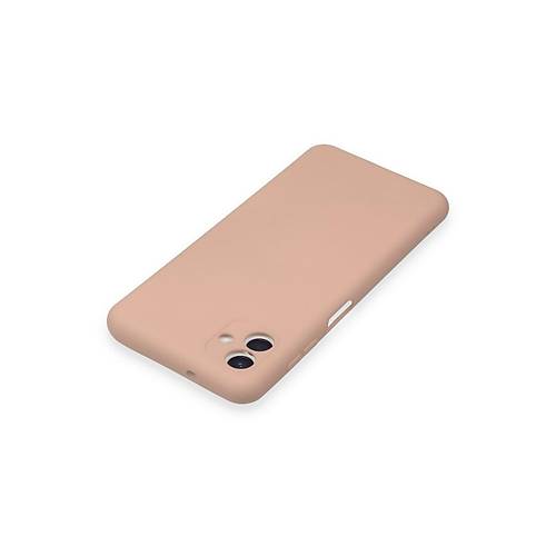 Galaxy A04 K�l�f Nano i�i Kadife Silikon - Pudra