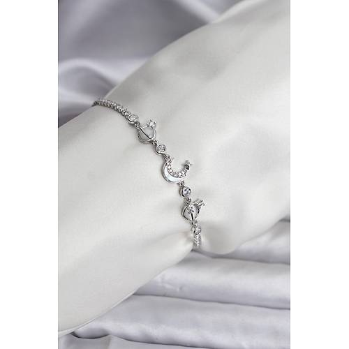 Charml� Model Zirkon Ta�l� G�m�� Renk Su Yolu Kad�n Bileklik