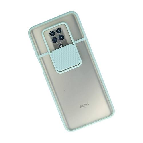Redmi Note 9 Pro K�l�f Palm Buzlu Kamera S�rg�l� Silikon - Turkuaz