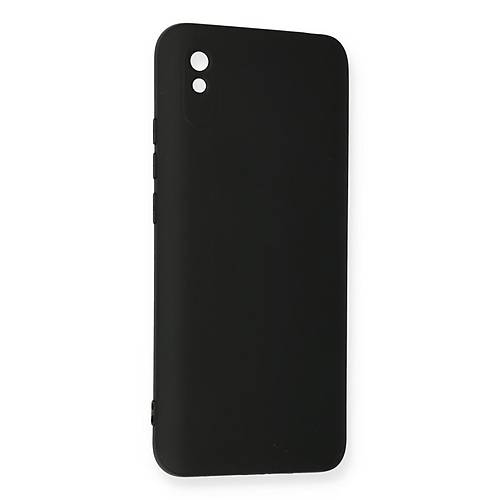 Redmi 9A K�l�f Nano i�i Kadife Silikon - Siyah