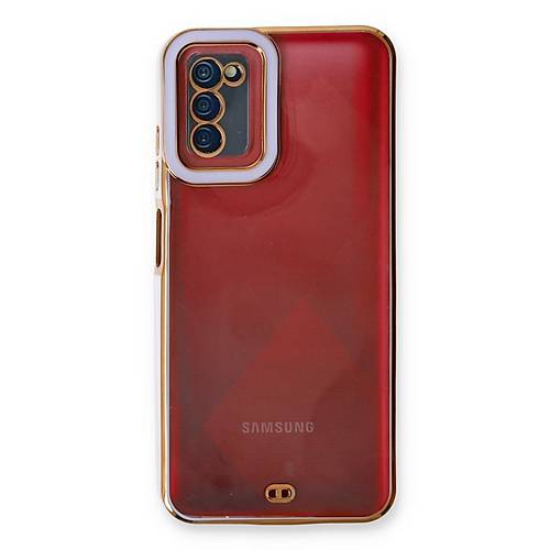 Galaxy A03S K�l�f Liva Lens Silikon - Lila