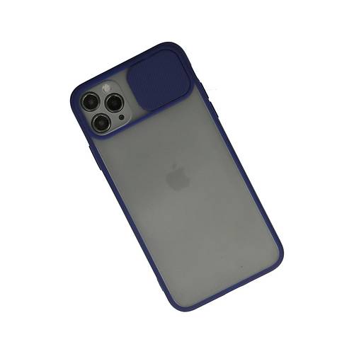iPhone 11 Pro K�l�f Palm Buzlu Kamera S�rg�l� Silikon - Lacivert