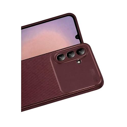 Galaxy A36 K�l�f Auto Focus Karbon Kapak - Bordo