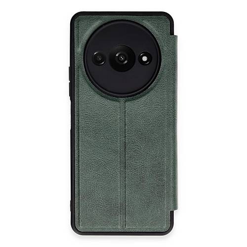 Redmi A3 4G K�l�f Flip Cover - Koyu Ye�il