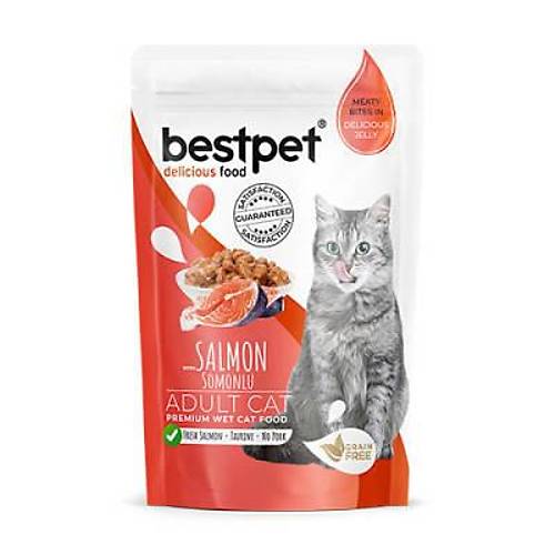 Pouch Somonlu Jelly Tah�ls�z Yeti�kin Kedi Konservesi 85 Gr