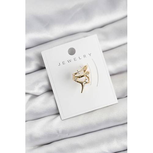Gold Renk Pirin� Diken Model K�k�rdak Earcuff K�pe