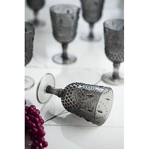 Akrilik F�me 6'l� Kadeh & Su Me�rubat Kahve Yan� Barda�� 450 ml ( Cam De�ildir )