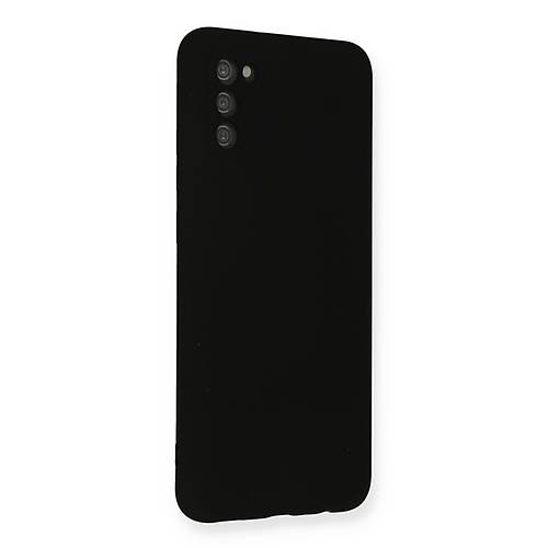 Galaxy A03S K�l�f Nano i�i Kadife Silikon - Siyah