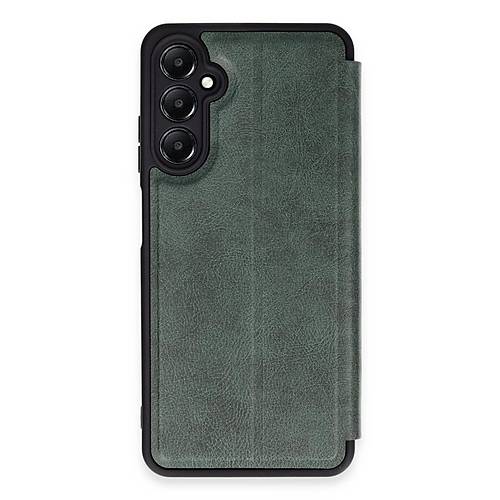 Galaxy A15 4G K�l�f Flip Cover - Koyu Ye�il