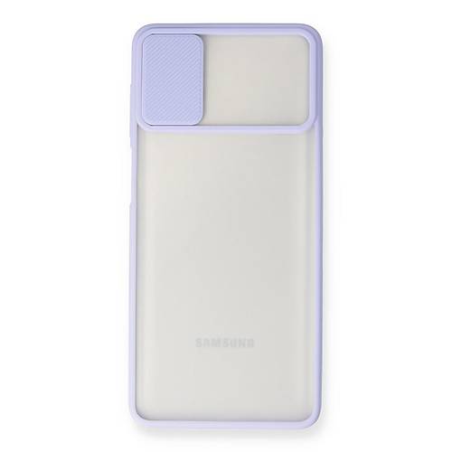 Galaxy M51 K�l�f Palm Buzlu Kamera S�rg�l� Silikon - Lila