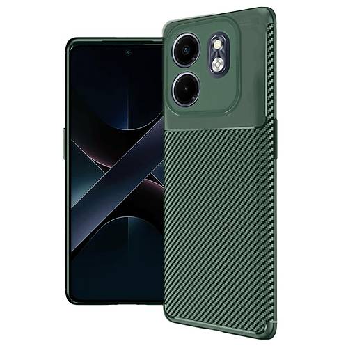 Smart 9 K�l�f Auto Focus Karbon Kapak - Koyu Ye�il