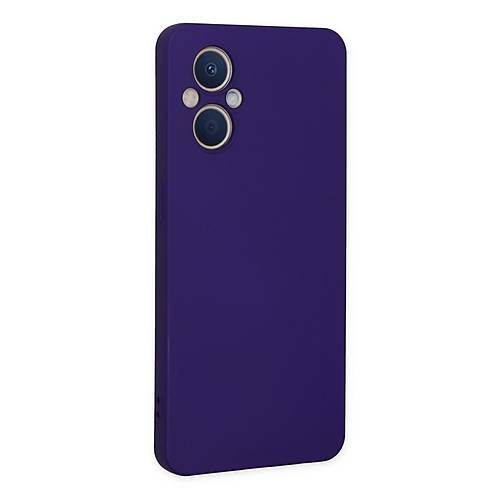 Reno 7 Lite K�l�f Nano i�i Kadife Silikon - Mor