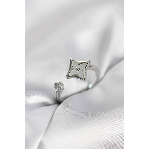 G�m�� Renk K��eli Yonca Model Zirkon Ta�l� Kad�n Y�z�k