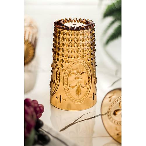 Akrilik Bal 6'l� Uzun Bardak & Su Me�rubat Barda�� 750 ml ( B�y�k Boy & Cam De�ildir )