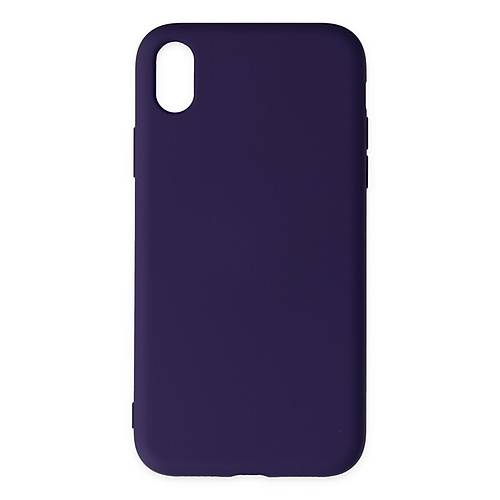 iPhone XR K�l�f Nano i�i Kadife Silikon - Mor
