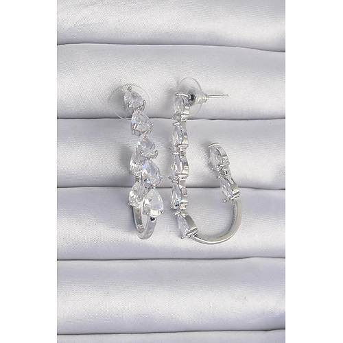 Pirin� G�m�� Renk Damla Zirkon Ta� Tasar�ml� K�pe