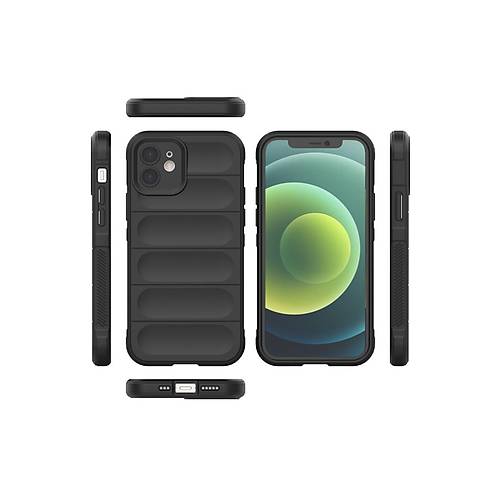 iPhone 12 K�l�f Optimum Silikon - Siyah