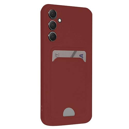 Galaxy A16 5G K�l�f Kelvin Kartvizitli Silikon - Bordo