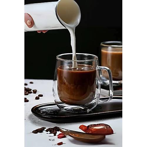 Cam �ift Cidarl� Bardak 350 ml