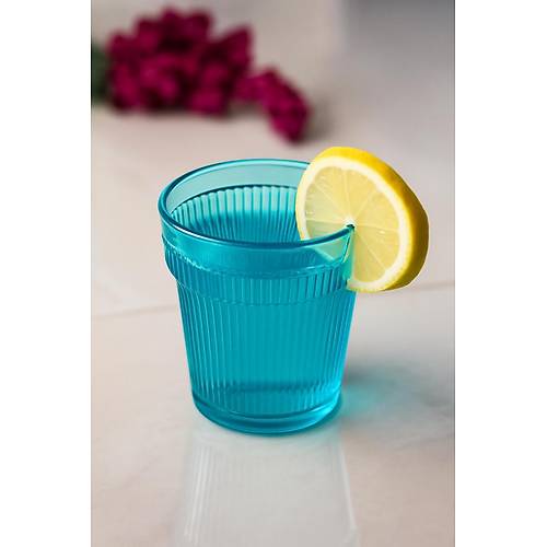 Akrilik Aquamarin Tekli K�sa Bardak & Su Me�rubat Kahve Yan� Barda�� 300 ml ( Cam De�ildir )