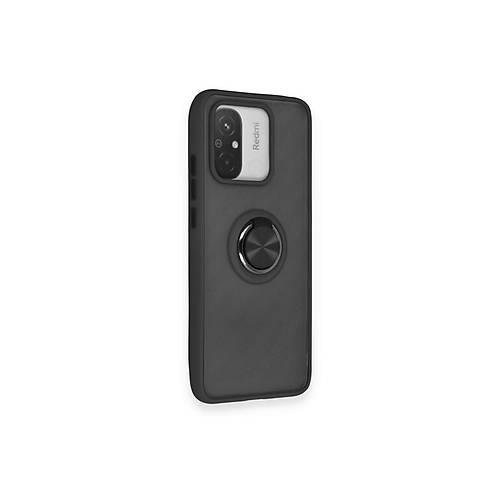 Redmi 12C K�l�f Montreal Y�z�kl� Silikon Kapak - Siyah