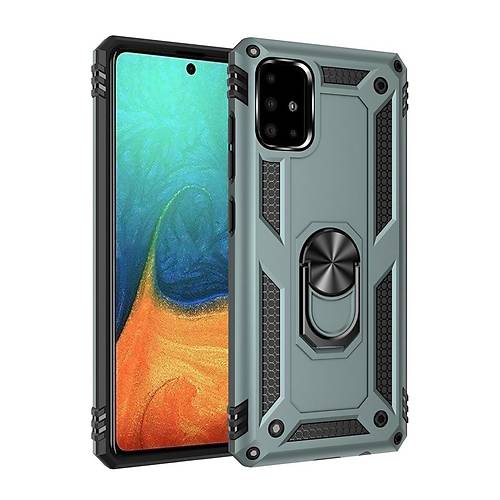 Galaxy A71 K�l�f Sofya Y�z�kl� Silikon Kapak - Ye�il