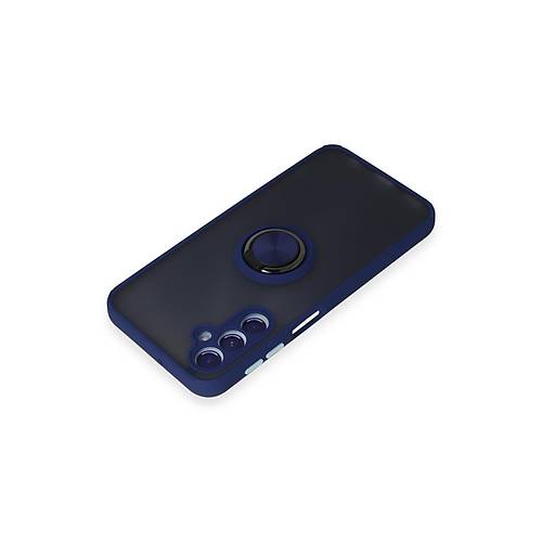 Galaxy M34 5G K�l�f Montreal Y�z�kl� Silikon Kapak - Lacivert