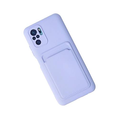 Redmi Note 10S K�l�f Kelvin Kartvizitli Silikon - Lila