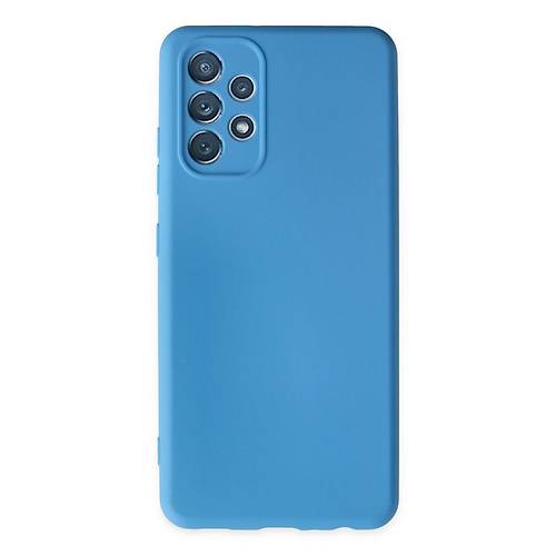 Galaxy A13 4G K�l�f Nano i�i Kadife Silikon - Mavi
