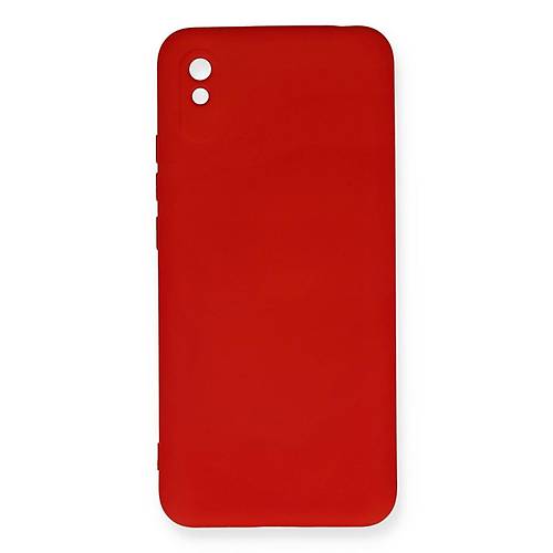 Redmi 9A K�l�f Nano i�i Kadife Silikon - K�rm�z�