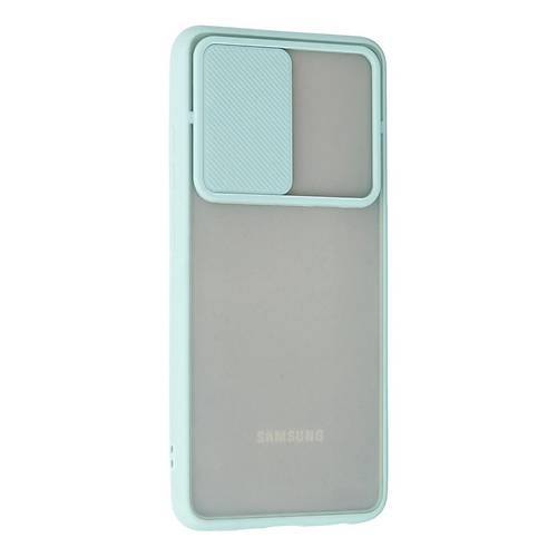 Galaxy A72 K�l�f Palm Buzlu Kamera S�rg�l� Silikon - Turkuaz