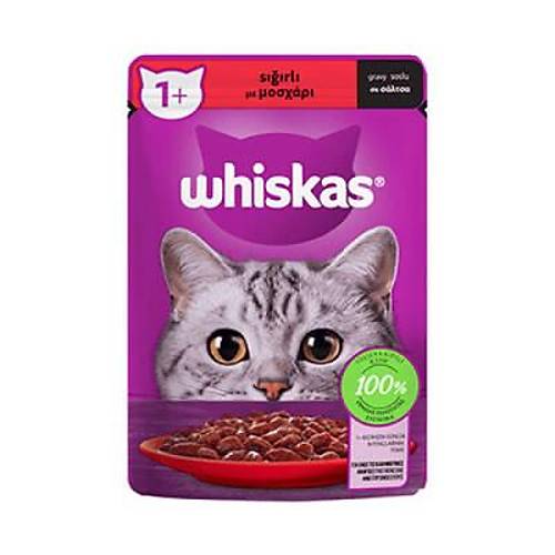 Pouch Sos ��inde S���r Etli Yeti�kin Kedi Konservesi 85 Gr