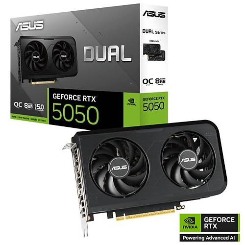 ASUS GEFORCE DUAL-RTX5050-O8G 8GB GDDR6 128BIT 1XHDMI 3XDP EKRAN KARTI