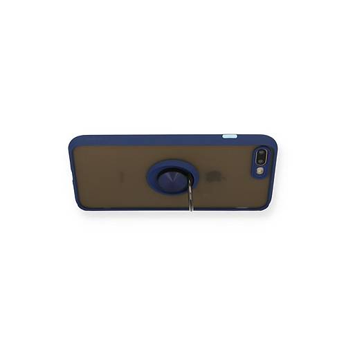 iPhone 7 Plus K�l�f Montreal Y�z�kl� Silikon Kapak - Lacivert